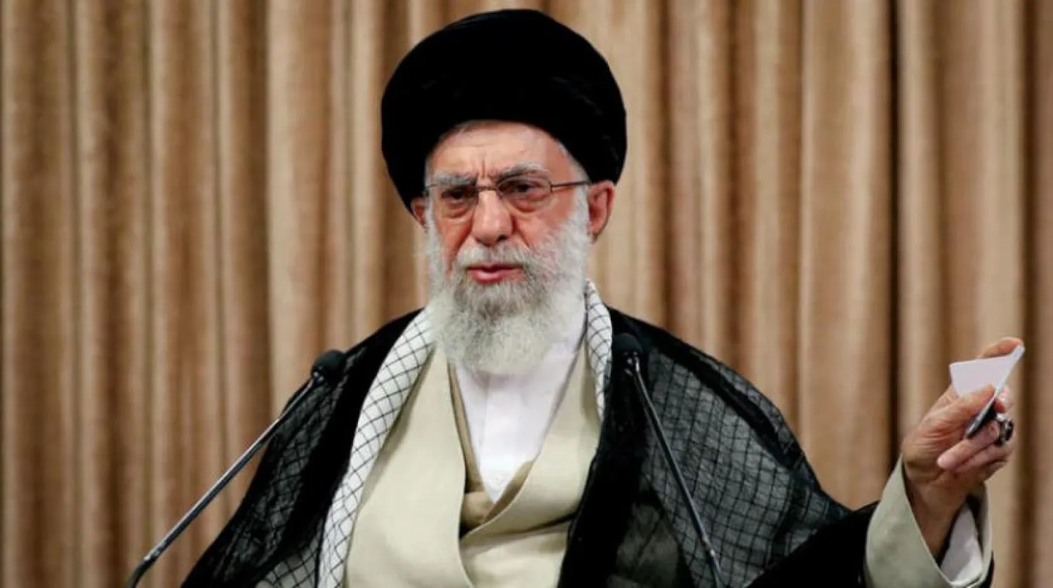 İran haber sitesi tarafından dün yayınlanan televizyon konuşmasının bir kare