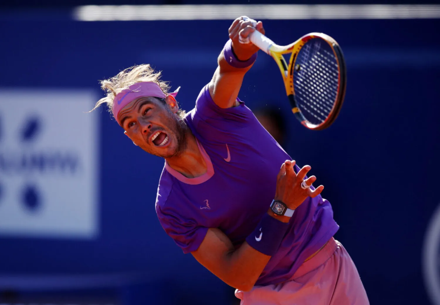Tennis – ATP 500 – Barcelona Open – Real Club de Tennis Barcelona, Barcelona, Spain – April 23, 2021 Spain’s Rafael Nadal in action during his quarter final match against Great Britain’s Cameron Norrie REUTERS/Albert Gea