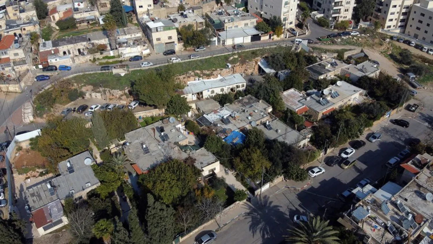 A picture taken by a drone shows part of east Jerusalem, December 2, 2020. Picture taken December 2, 2020. (Reuters)