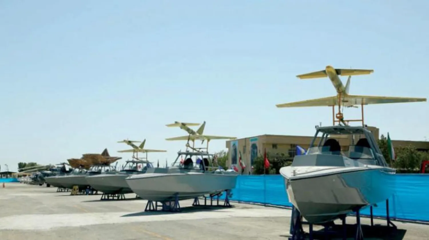 Development of drones that can be launched from speed boats belonging to the naval forces of the Iranian Revolutionary Guard. (Fars News Agency).