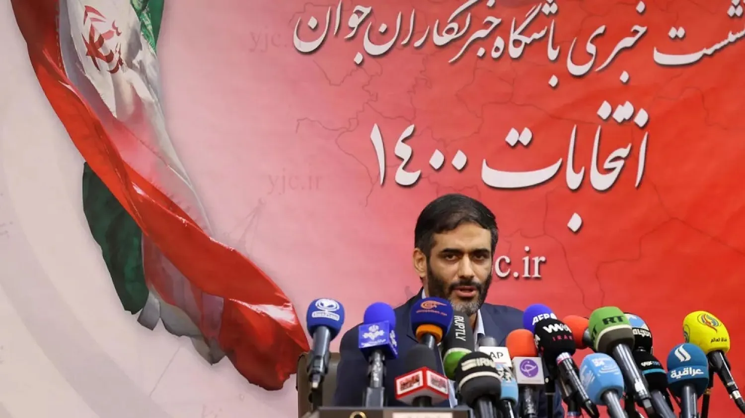 Iranian presidential hopeful Saeed Mohammad gives a press conference in the capital Tehran. (AFP)