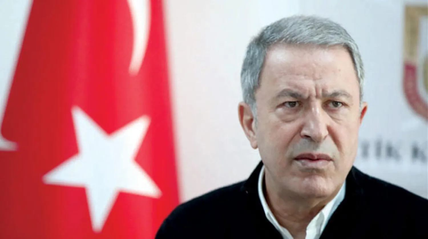 صورة وزعتها وزارة الدفاع التركية للوزير خلوصي أكار (د.ب.أ)