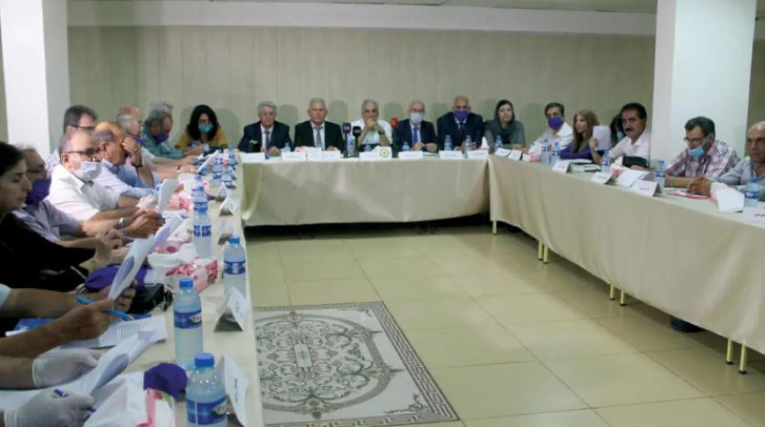 Barış ve Özgürlük Cephesi'nin Kamışlı’daki eski toplantısından bir arşiv fotoğrafı (Şarku’l Avsat)