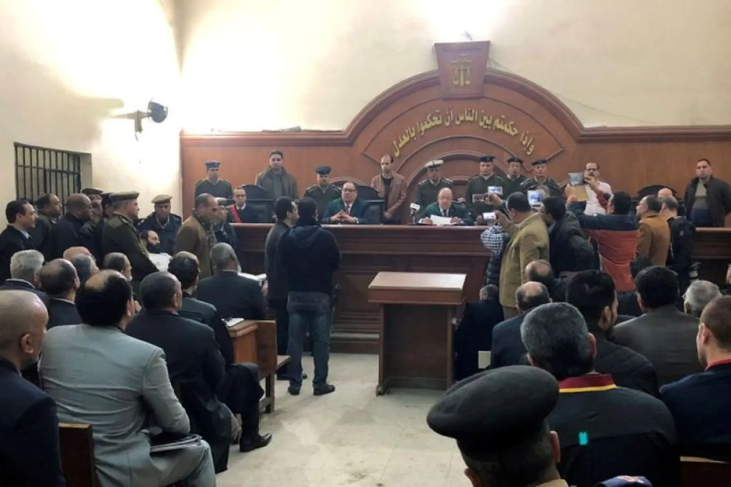 A general view of the court where Saad and Rasmi Mansour were convicted of murdering Bishop Epiphanius, Damanhour, Egypt February 23, 2019. (Reuters)