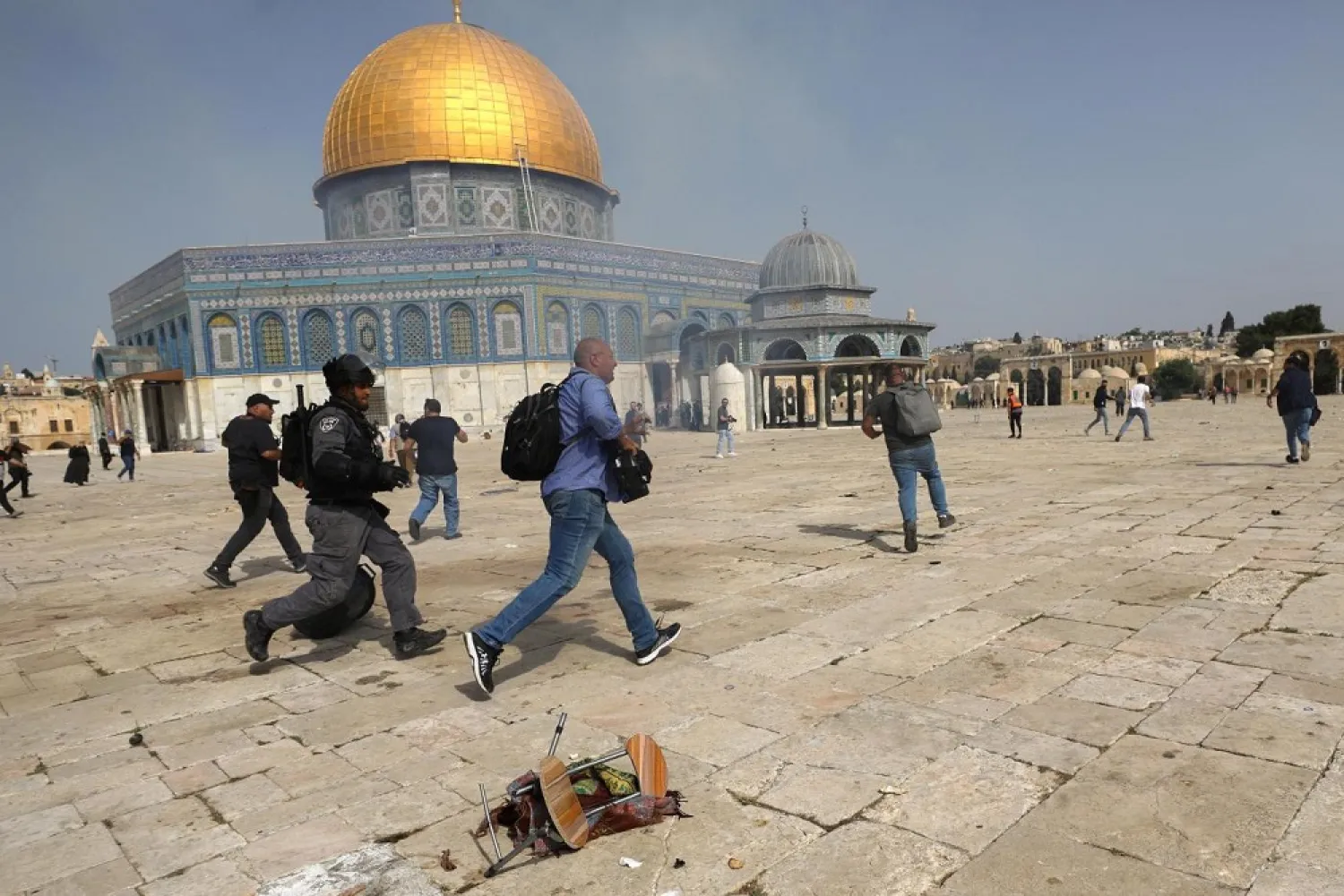 Israeli forces stormed into Al-Aqsa, targeting worshippers and local residents with tear gas and rubber coated bullets. (Reuters)