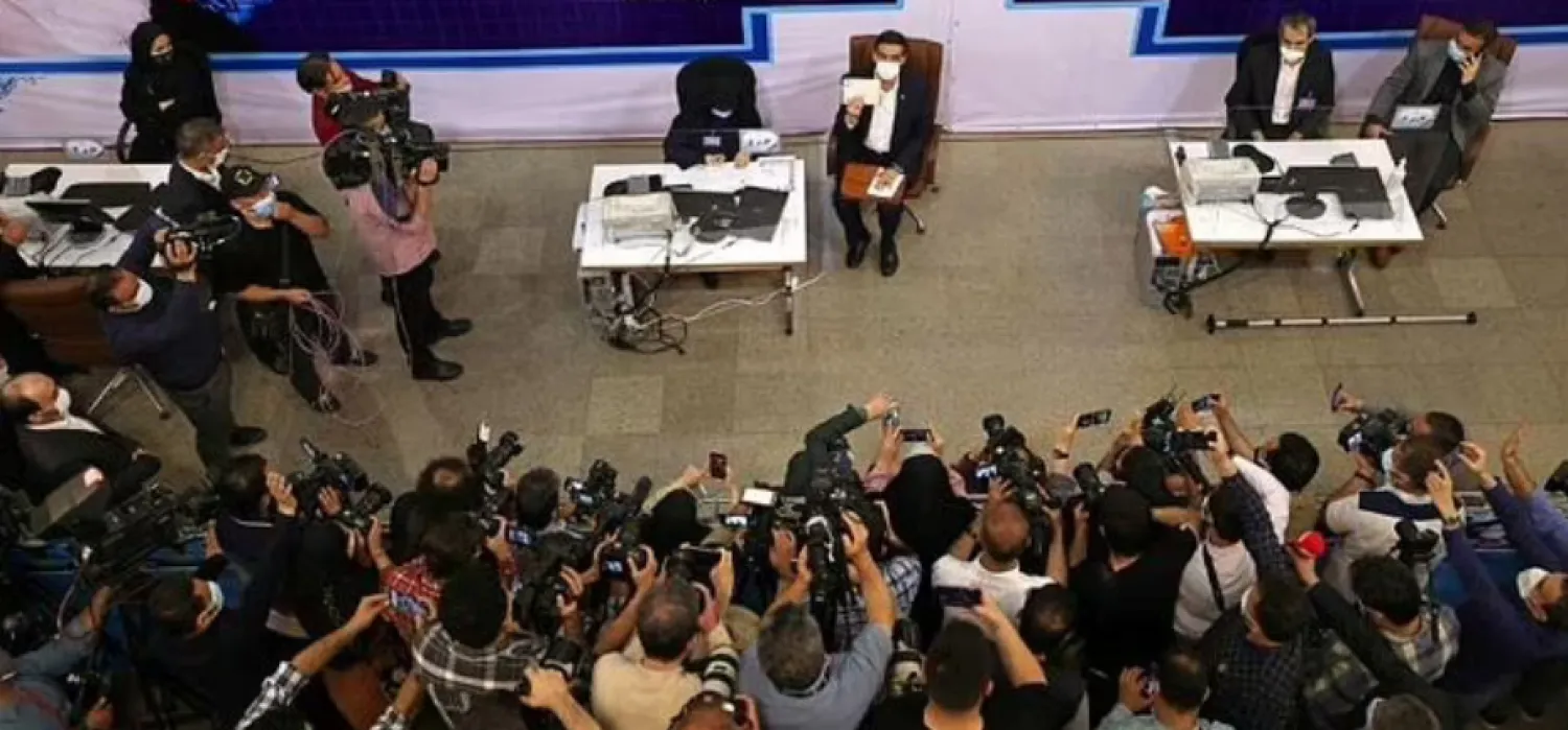 Former Revolutionary Guards' official Saeed Mohammad registered his candidacy for Iran's presidential elections on Tuesday, as a five-day registration period opens - AFP