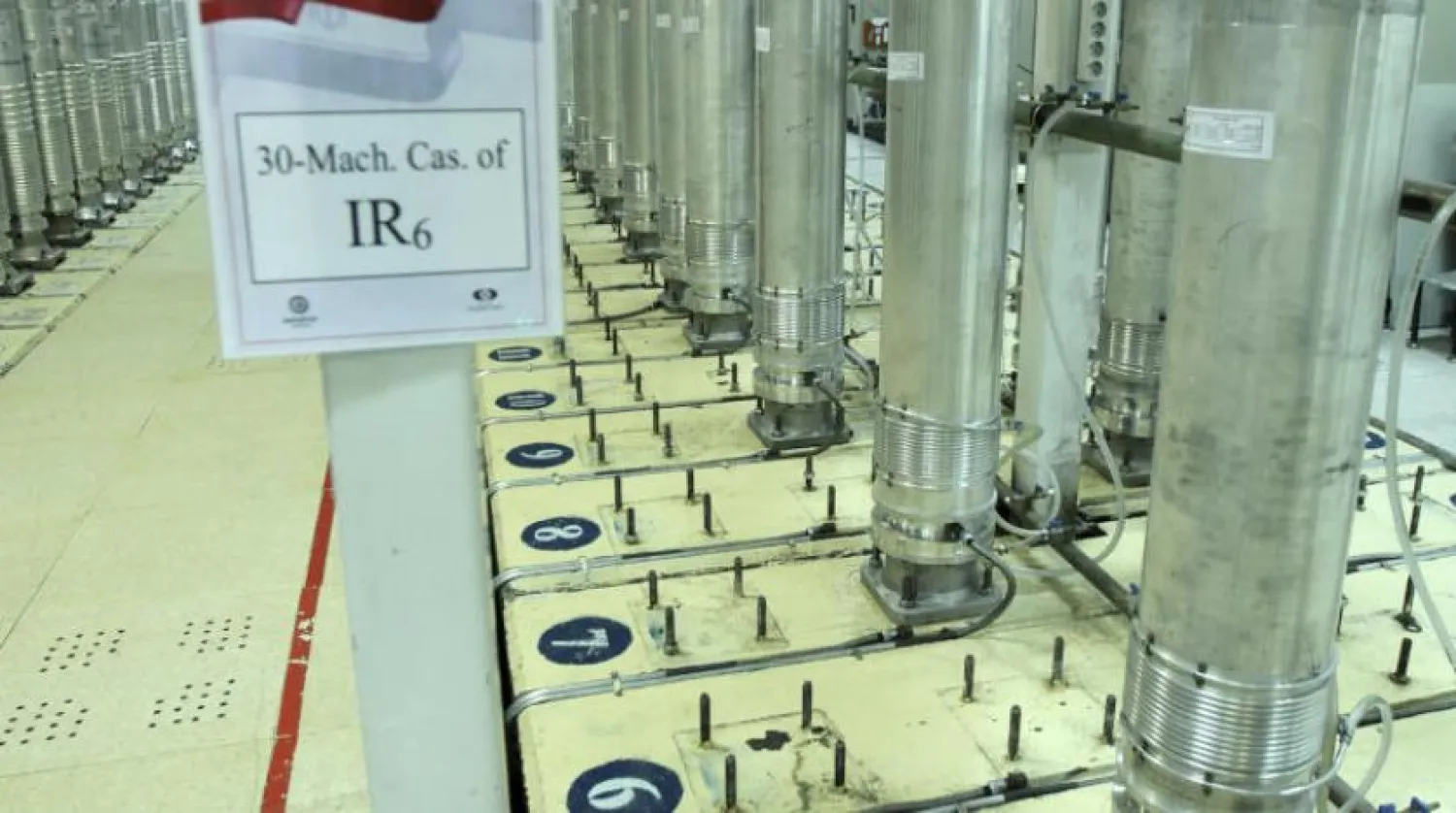 Centrifuge machines in the Natanz uranium enrichment facility in central Iran, in an image released on November 5, 2019. (Atomic Energy Organization of Iran via AP, File)