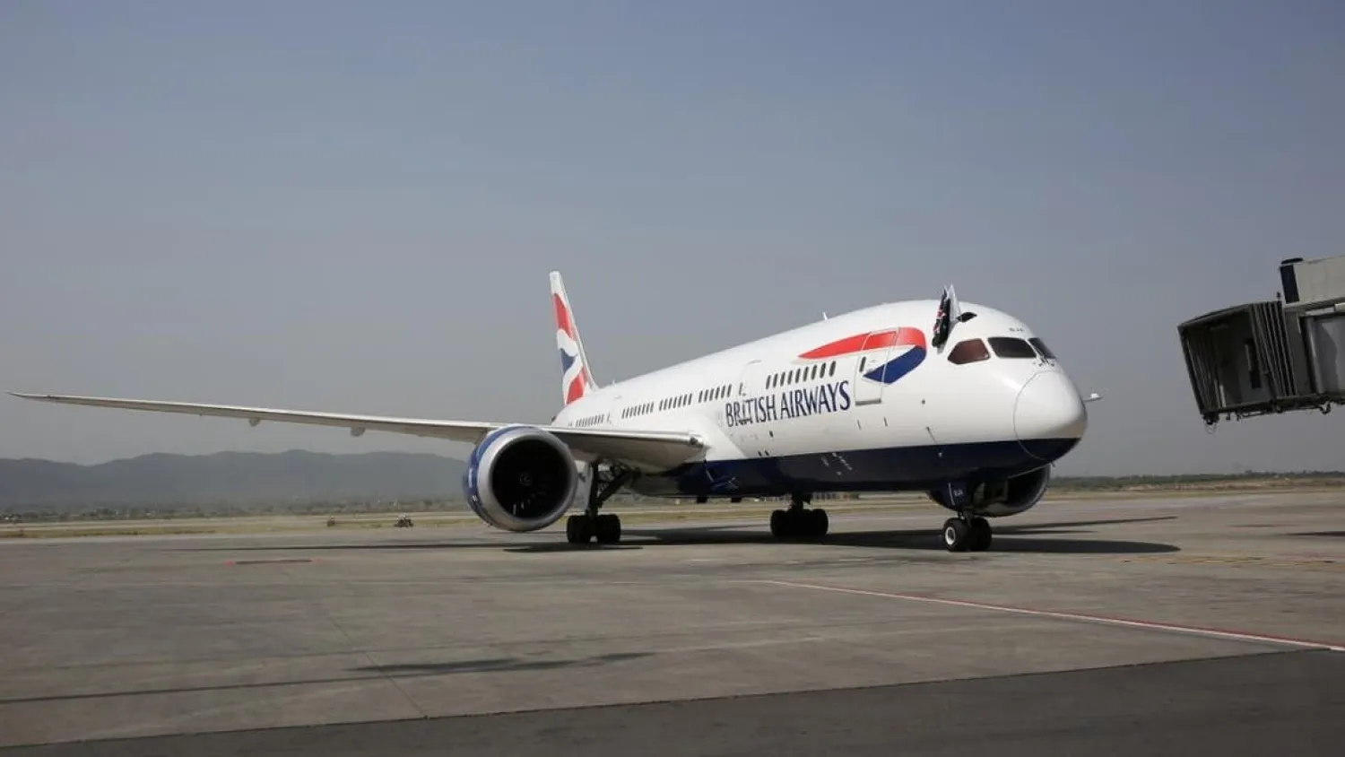 A British Airways aircraft landing at the Islamabad International Airport on June 3, 2019. (Reuters)
