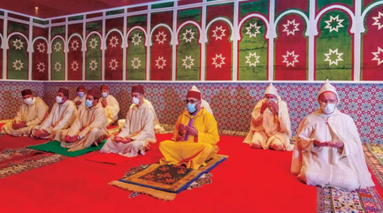 Fas Kralı dün bayram namazını kıldı. (MAB)