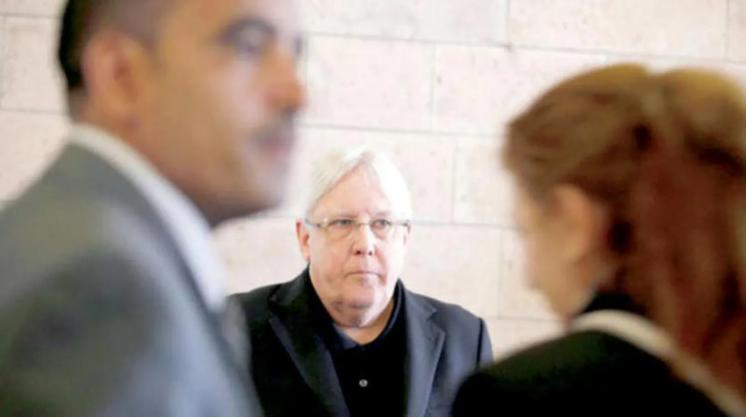 UN Special Envoy for Yemen Martin Griffiths upon his arrival in Sanaa to speak with the Houthis in March 2018 (Reuters) 