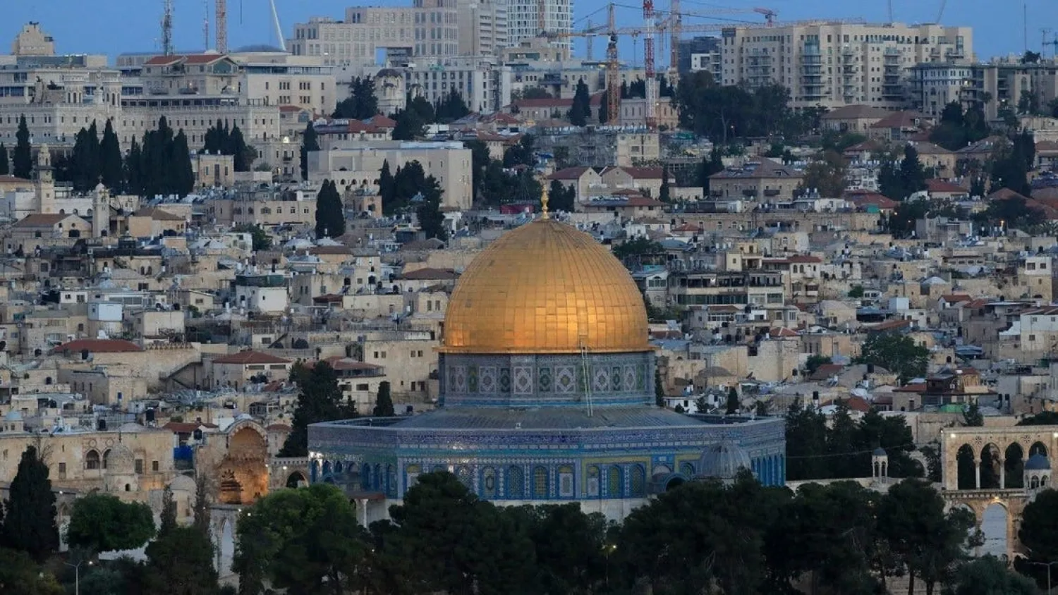 The Dome of the Rock mosque at al-Aqsa compound is pictured at the start of the Muslim holy month of Ramadan, in Jerusalem’s Old City early on April 24, 2020. (AFP)
