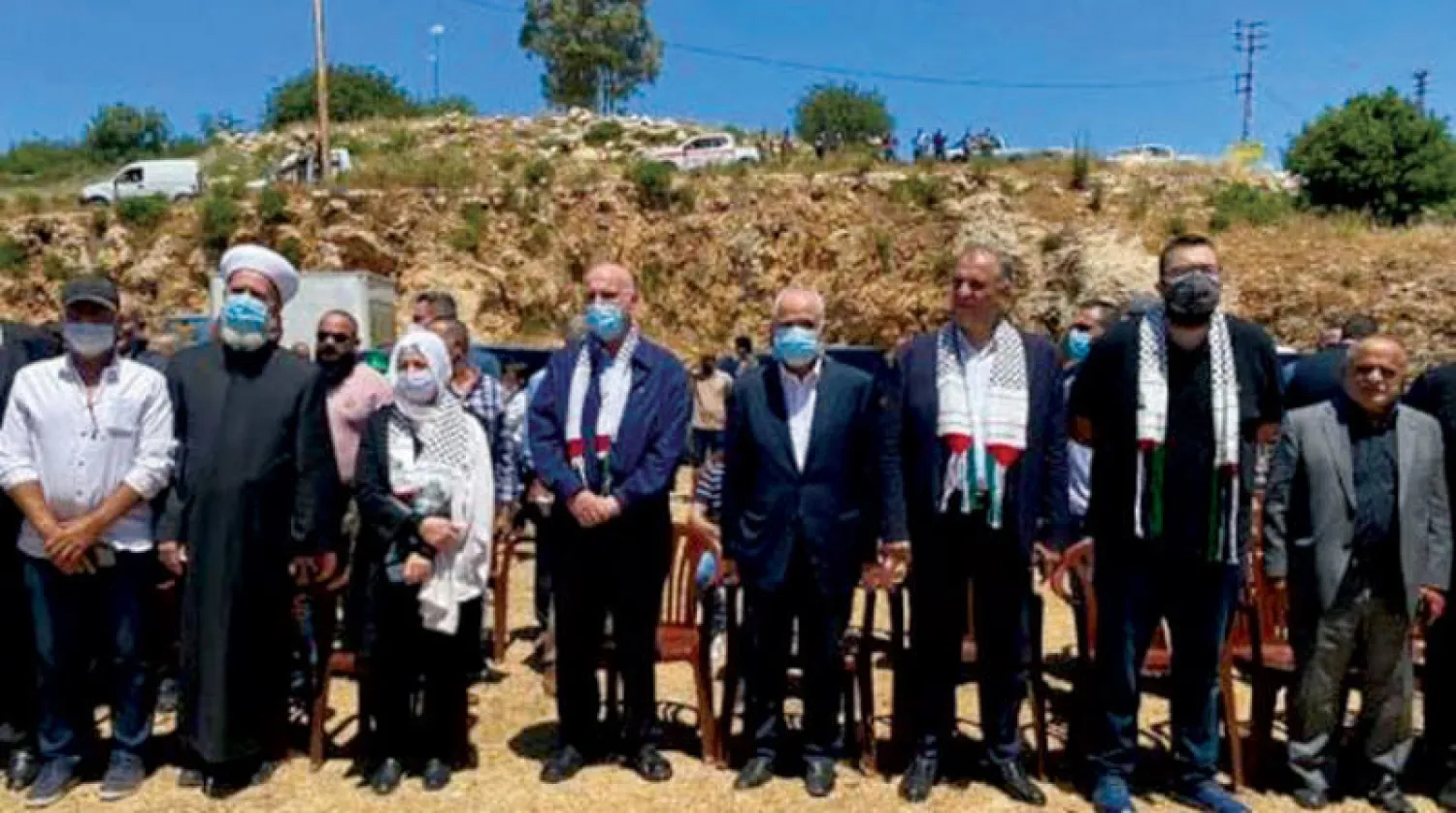 وقفة لتيار وكتلة المستقبل عند الحدود الجنوبية تضامنا مع فلسطين (الوكالة الوطنية)