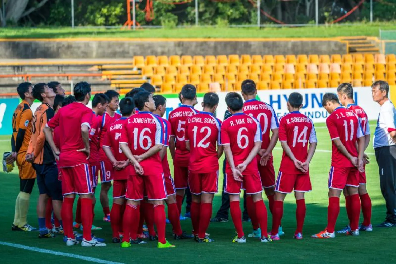 لاعبو منتخب كوريا الشمالية (أرشيفية)