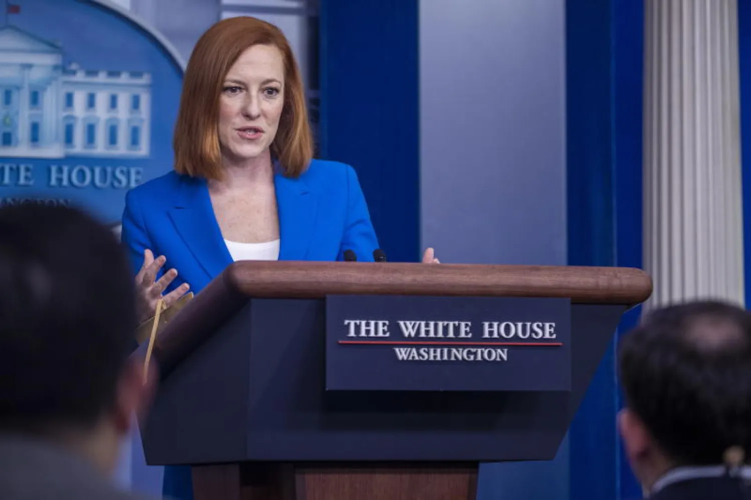 المتحدثة باسم البيت الأبيض جين ساكي (إ.ب.أ)