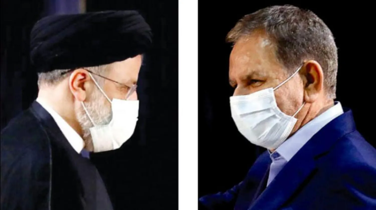 Cumhurbaşkanı Yardımcısı İshak Cihangiri ve Yargı Erki Başkanı İbrahim Reisi, geçtiğimiz Cumartesi günü cumhurbaşkanlığı adaylığı için Seçim Merkezi’ne geldiler (AP)