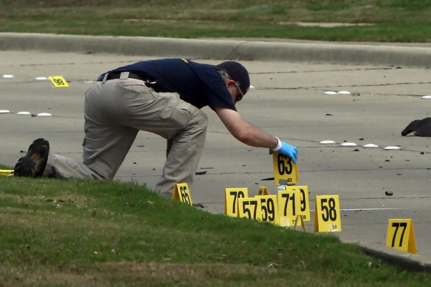 FBI investigates a crime scene in Texas. AFP file photo