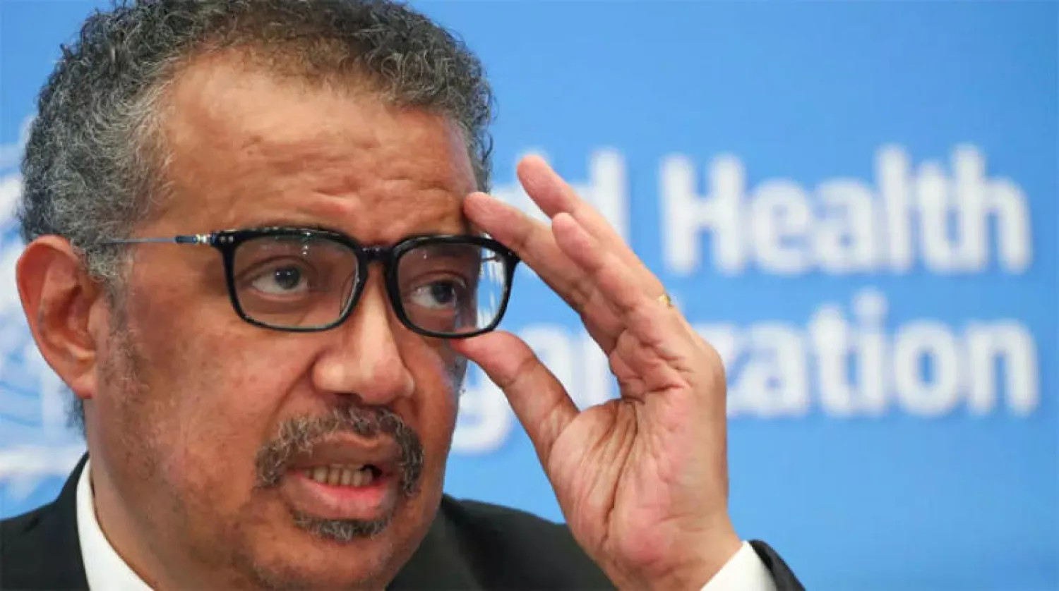تيدروس أدهانوم غيبريسوس، مدير منظمة الصحة العالمية، خلال مؤتمر صحفي في جنيف، سويسرا، في 11 فبراير/ شباط 2020.  (رويترز)