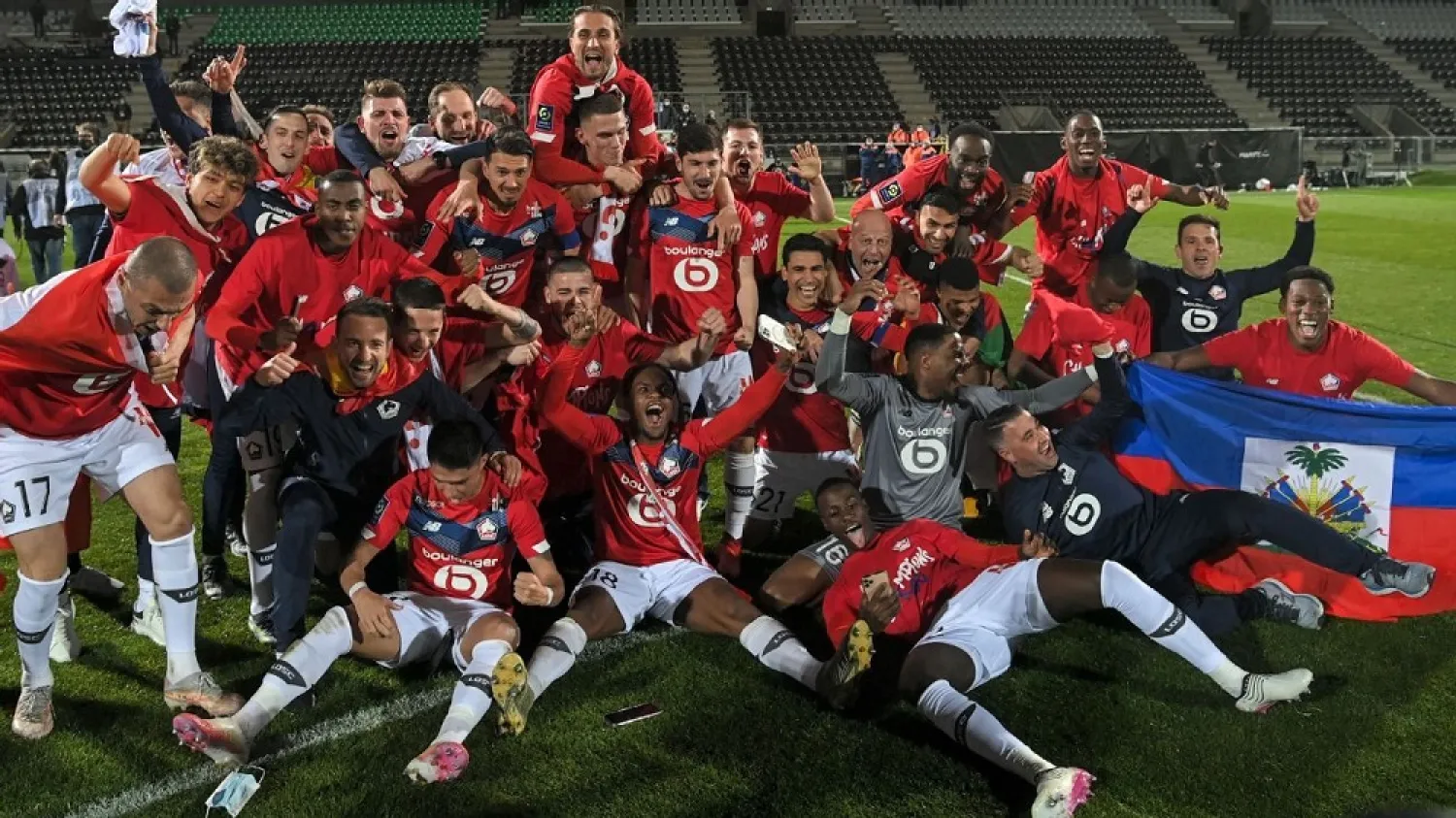 Lille won their fifth French league title in club history, ending PSG's nine-year run in Ligue 1. (Getty Images)
