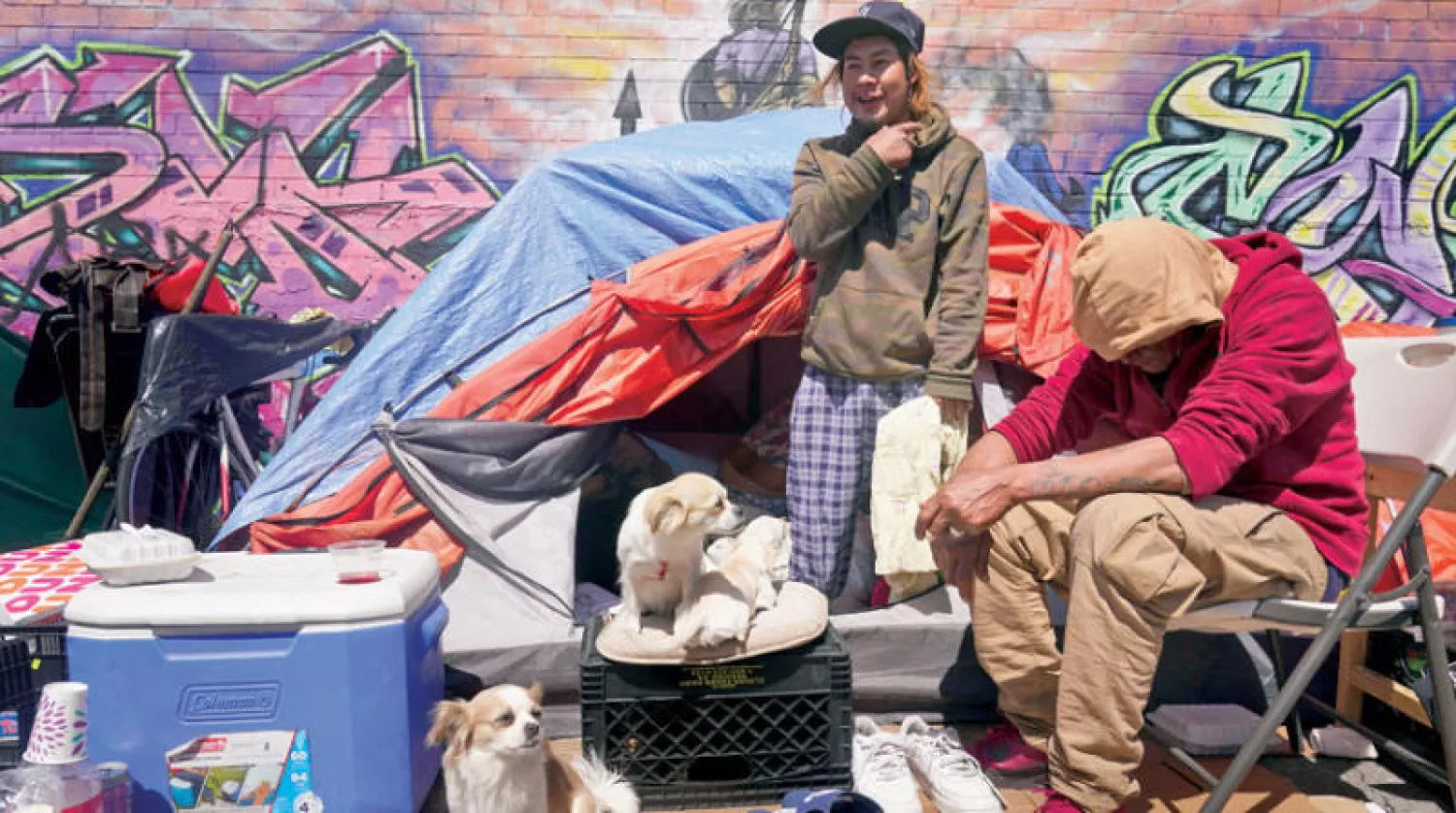 نيويورك تكافح لإيواء آلاف المشردين (أ.ب)