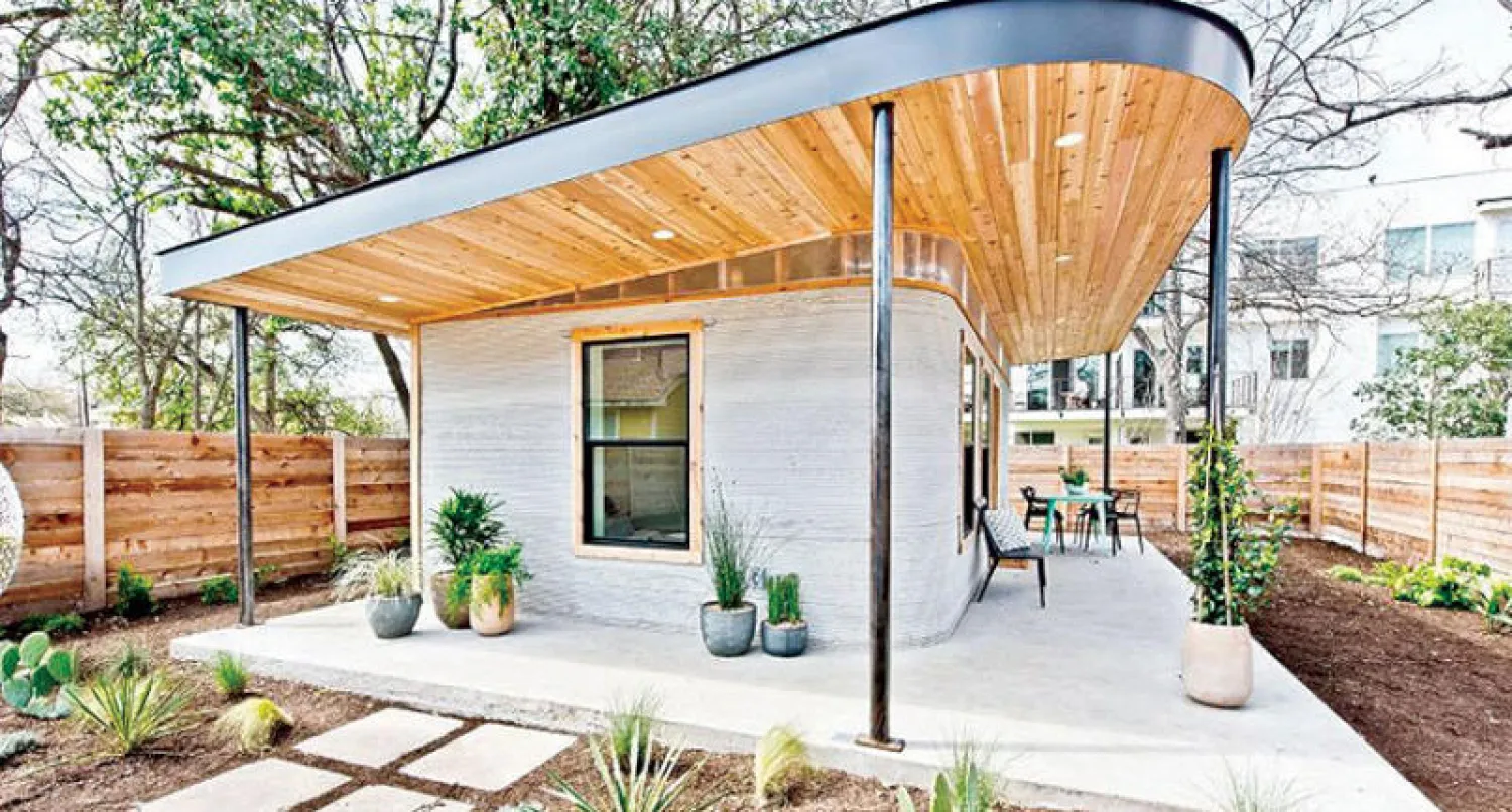 منازل مطبوعة رخيصة على الأرض وسطح القمر