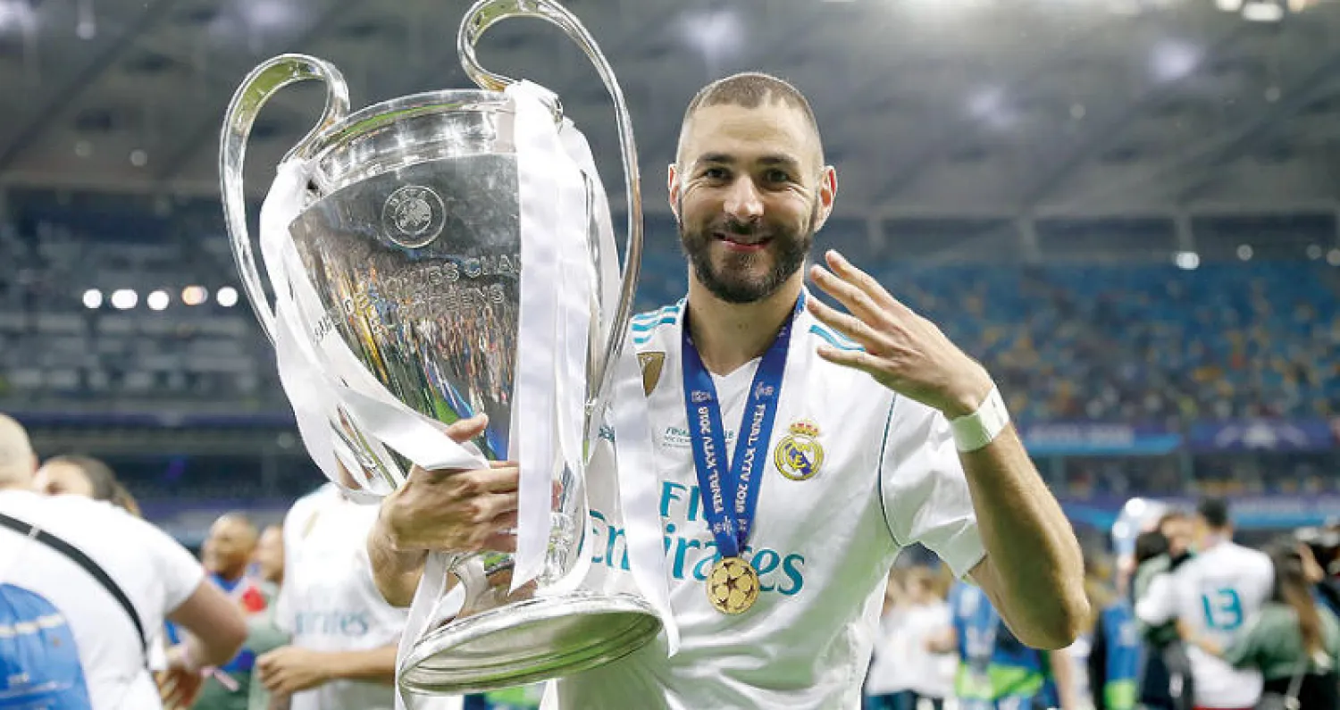 بنزيمة فاز بألقاب عديدة مع ريال مدريد (غيتي)