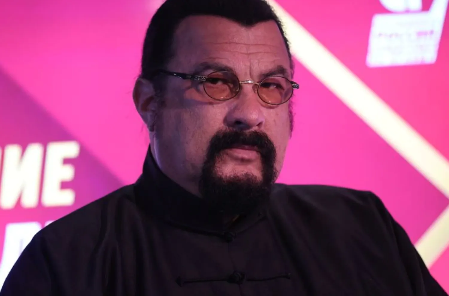 US actor Steven Seagal attends a meeting of the "A Just Russia - For Truth" party in Moscow, Russia May 29, 2021. Press service of the "A Just Russia - For Truth" party/Handout via REUTERS