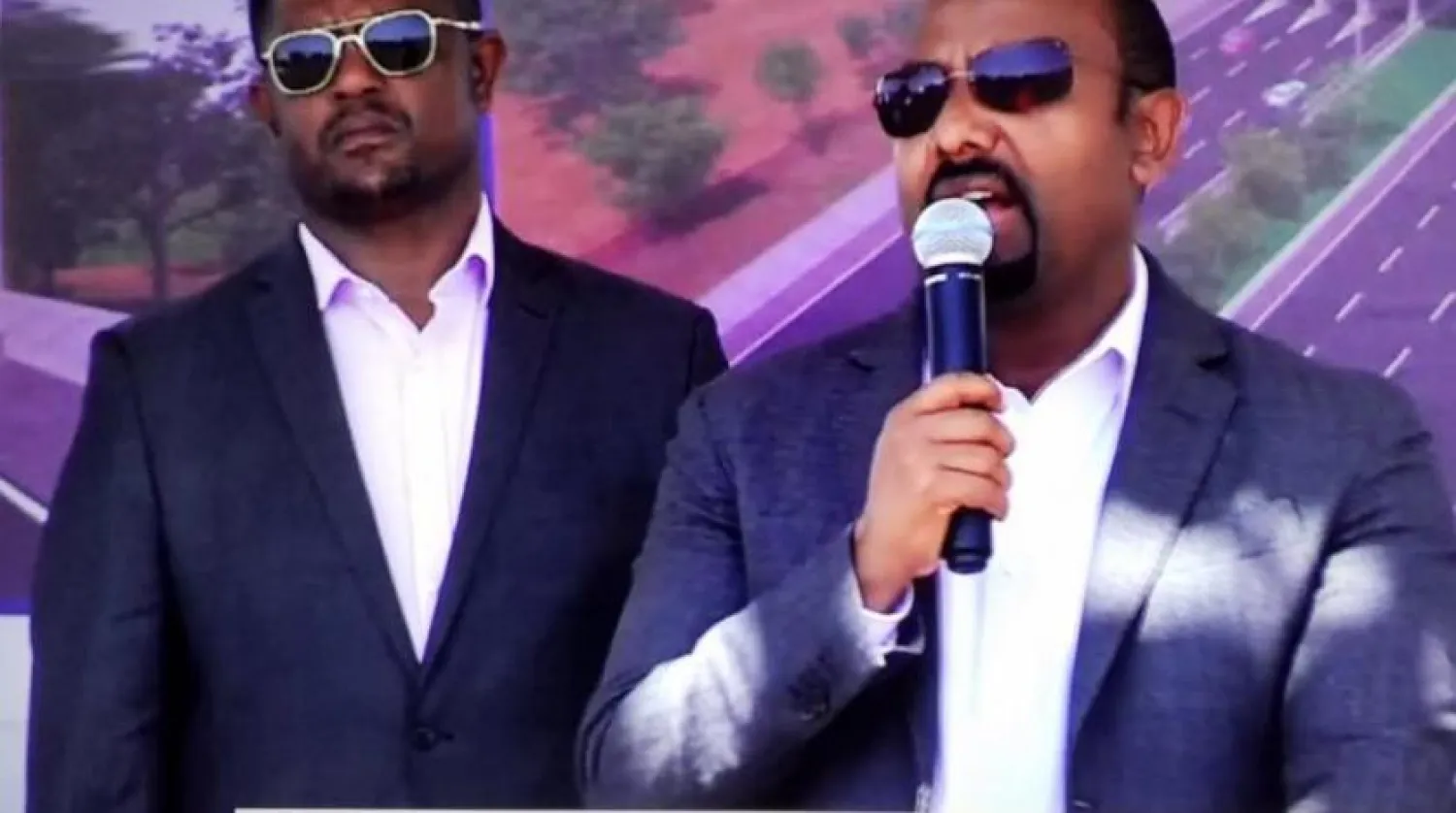 Etiyopya Başbakanı Abiy Ahmed Adama-Awash otoyolunun ilk etabının açılışında. (ENA)