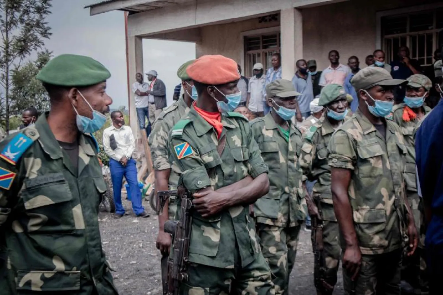 عسكريون شمال غربي غوما (أ.ف.ب)