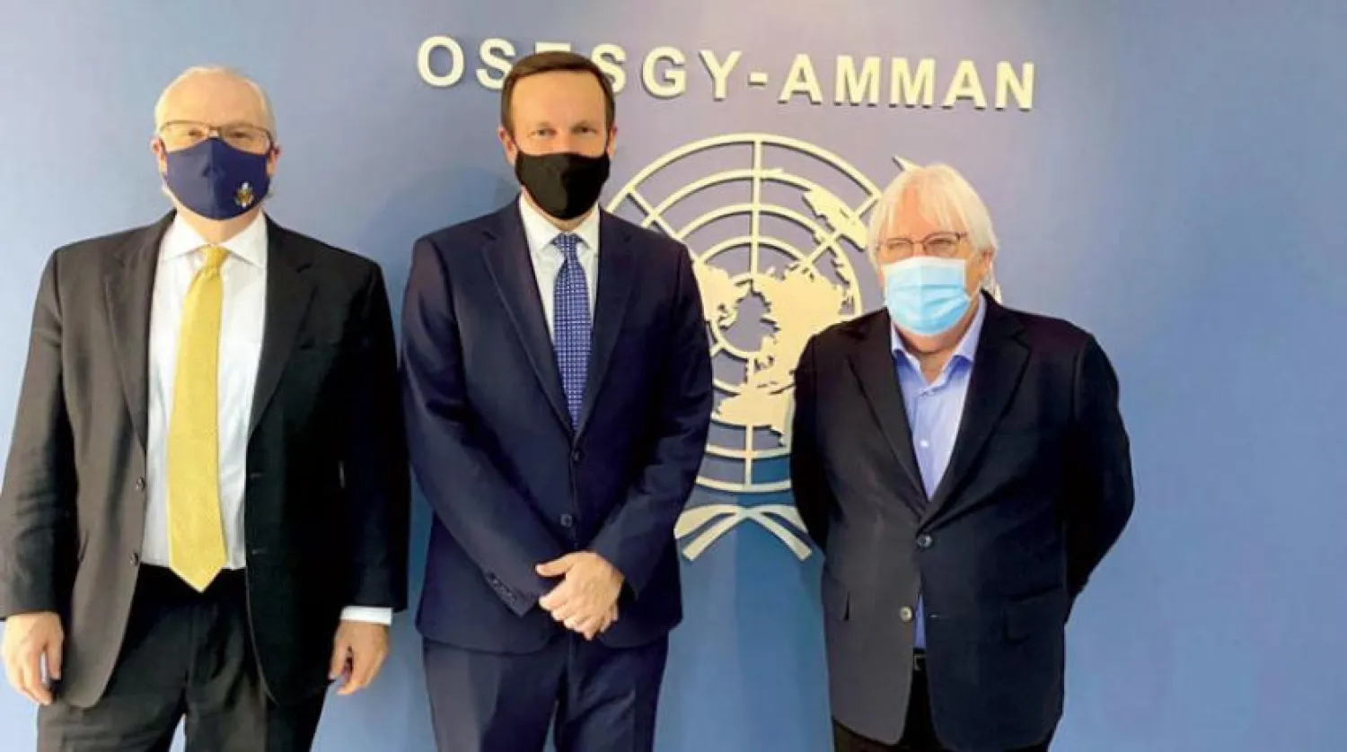 UN Special Envoy for Yemen Griffiths and the US envoy to Jordan in early May. (Office of the UN envoy for Yemen)