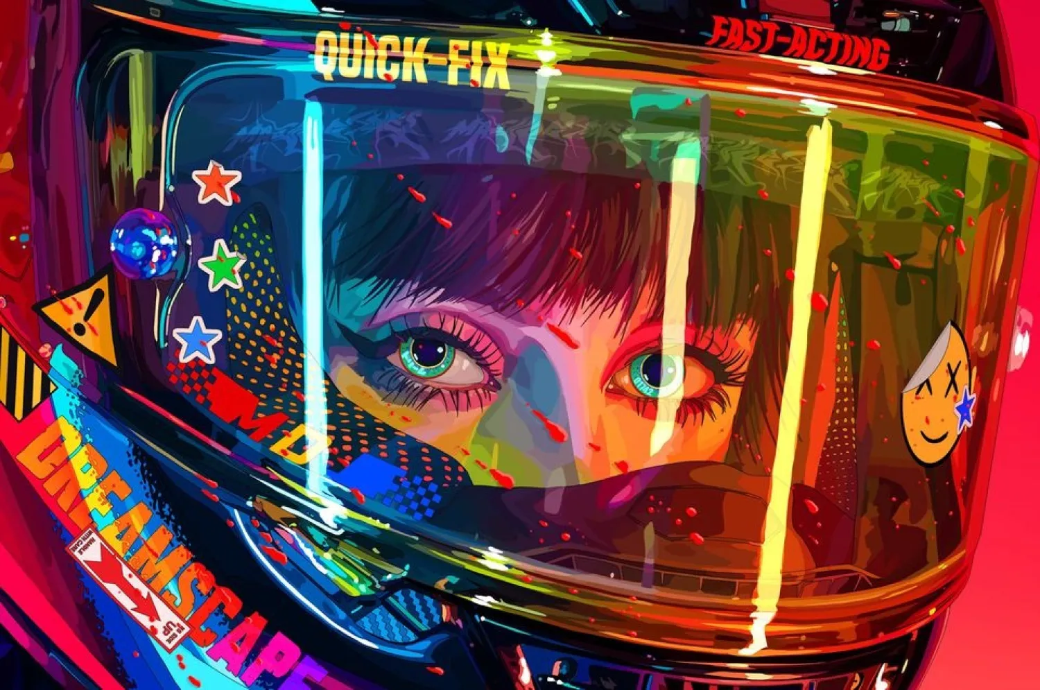 Digital art piece "Visor" by Mad Dog Jones created in 2021 is pictured ahead of a non-fungible token (NFT) auction in this handout obtained May 31, 2021. (Courtesy of Sotheby's/Handout via Reuters)