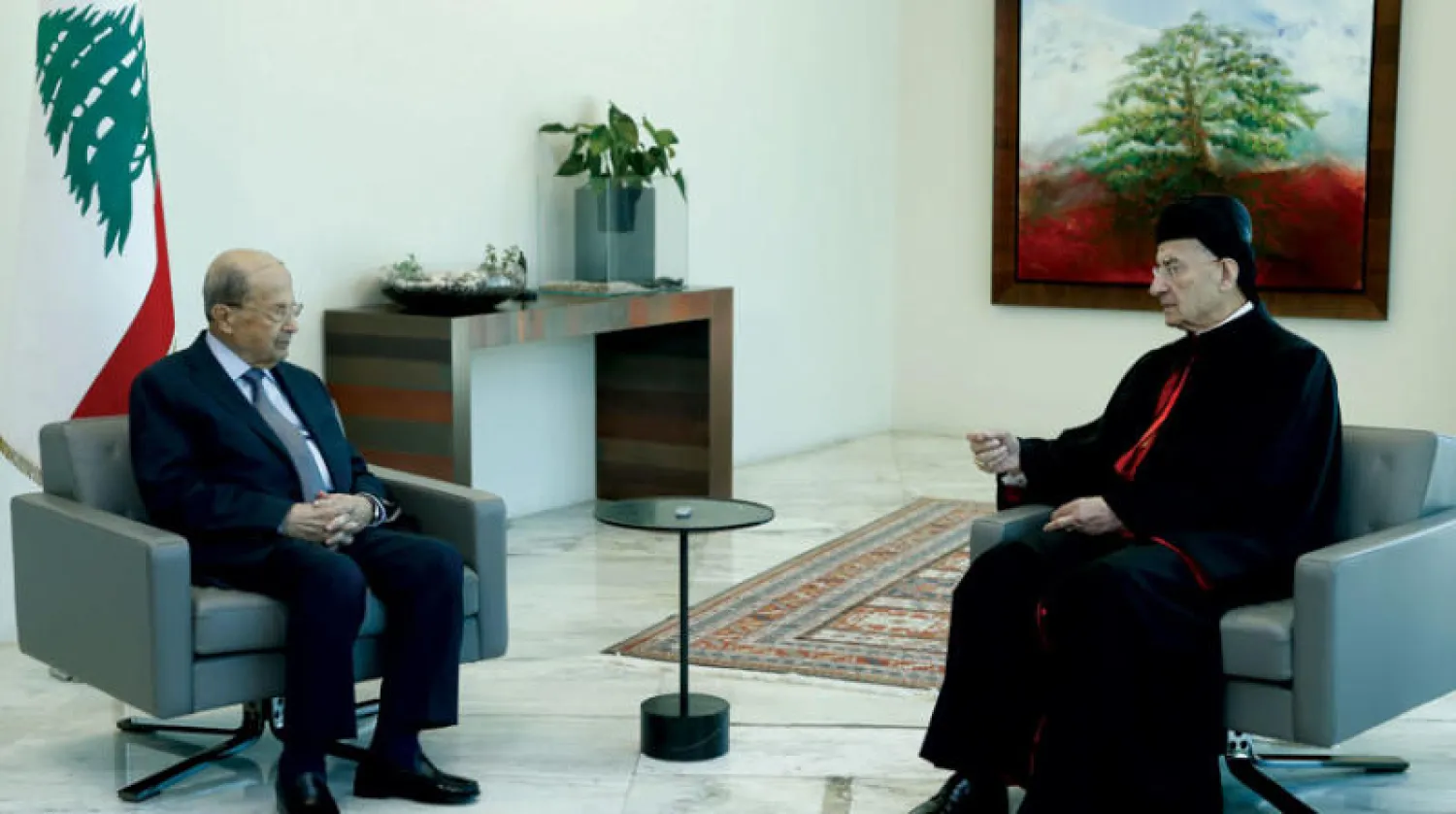 الرئيس ميشال عون مستقبلاً البطريرك بشارة الراعي أمس (دالاتي ونهرا)