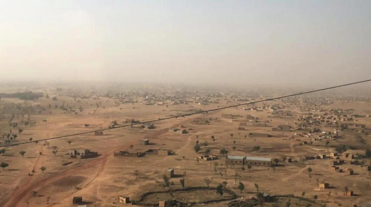 Burkina Faso'daki çatışmanın merkez üssü olan Cibo şehrinin havadan görünümü (AP)