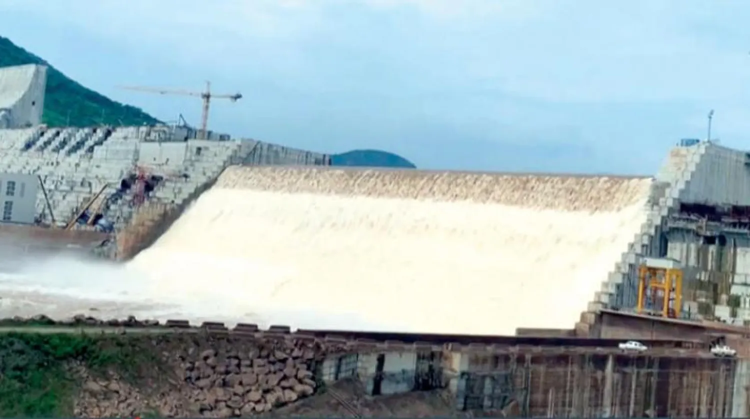 Nahda Barajı’nın Etiyopya Halk Radyosu tarafından ulaşılan 20 Temmuz 2020'ye ait görüntüsü. (AFP)