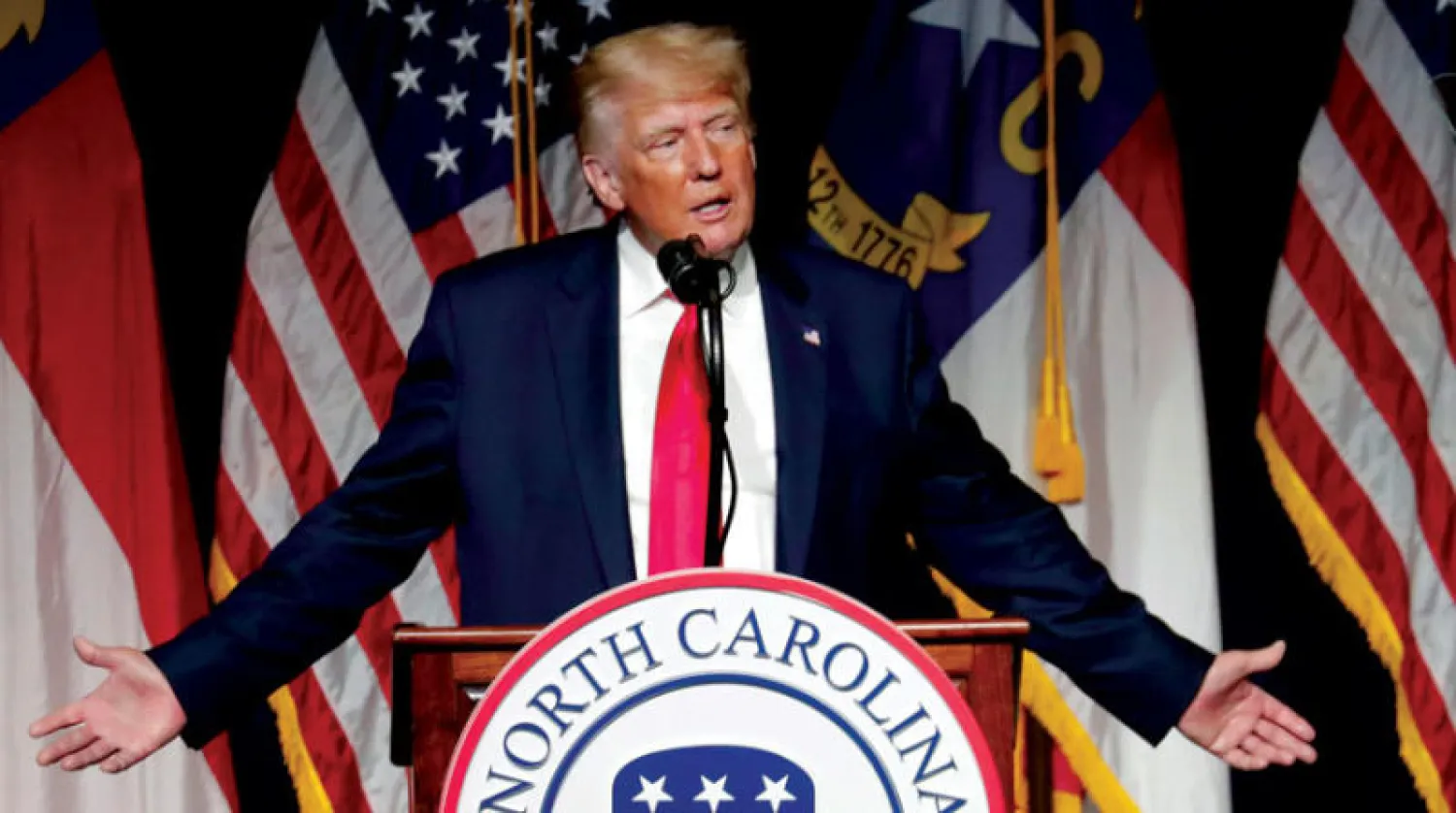 ترمب يخاطب جمهوريين في نورث كارولينا السبت (أ.ب)