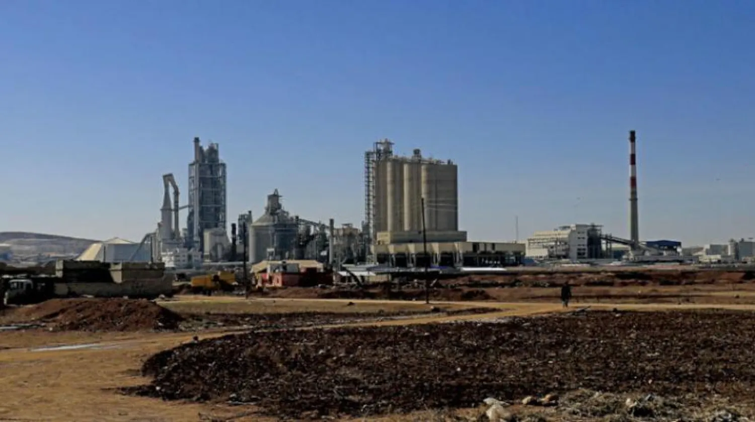 The Lafarge Cement Company in Jalabiya, near Raqqa, northern Syria in 2018. (Getty Images)