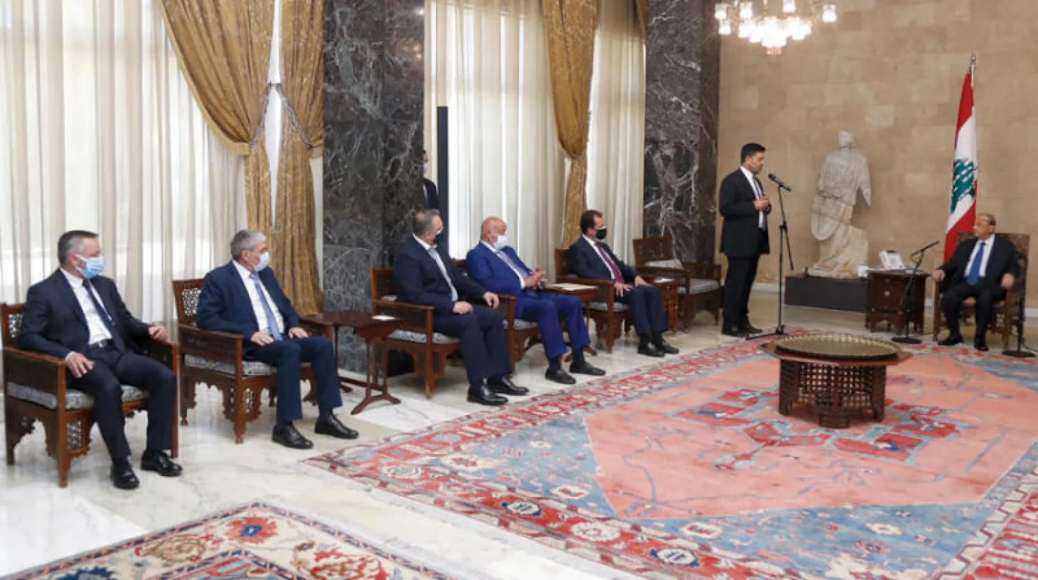 عون خلال اجتماع في بعبدا أمس (دالاتي ونهرا)