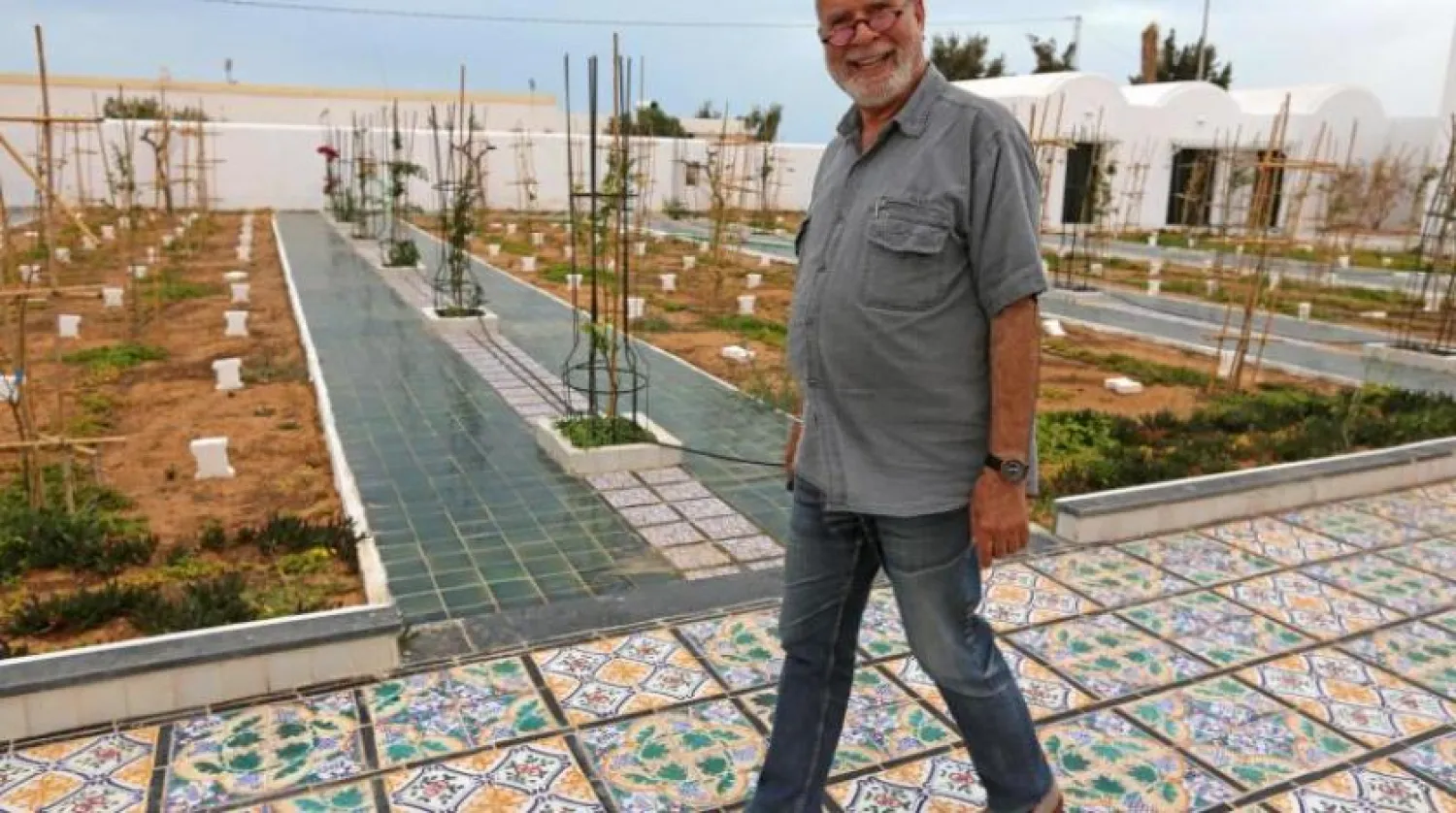 Afrika Bahçesi projesinin kurucusu Raşid Koraichi (AFP)