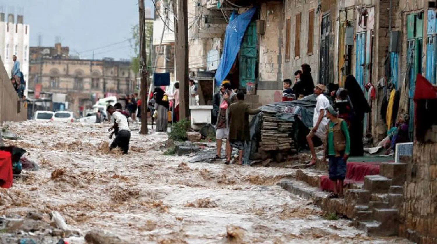  A flooded street after heavy rains in Yemen's Sanaa (FILE/EPA)

