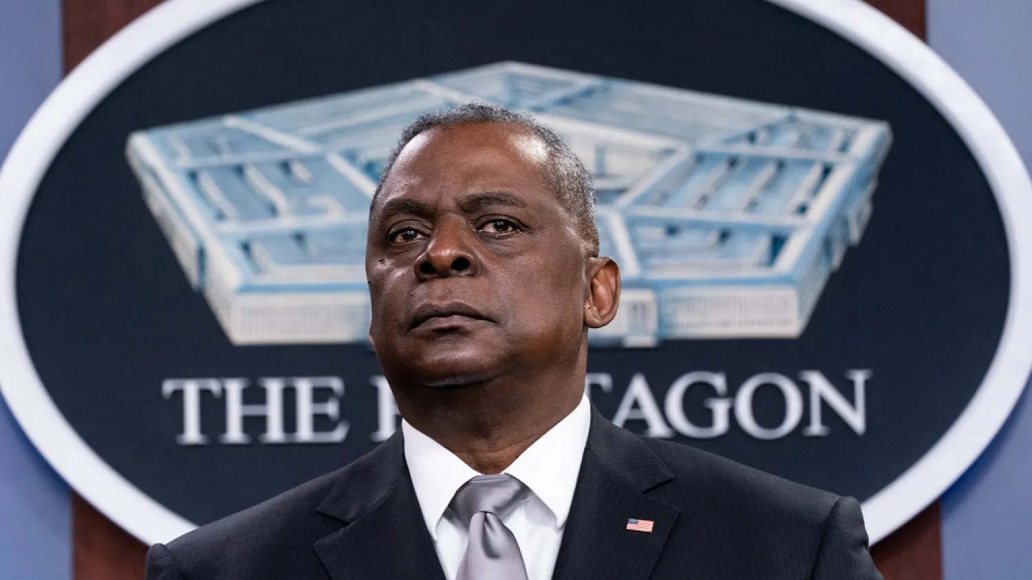 Secretary of Defense Lloyd Austin listens to a question as he speaks during a media briefing at the Pentagon in Washington, Friday, Feb. 19, 2021. (AP)