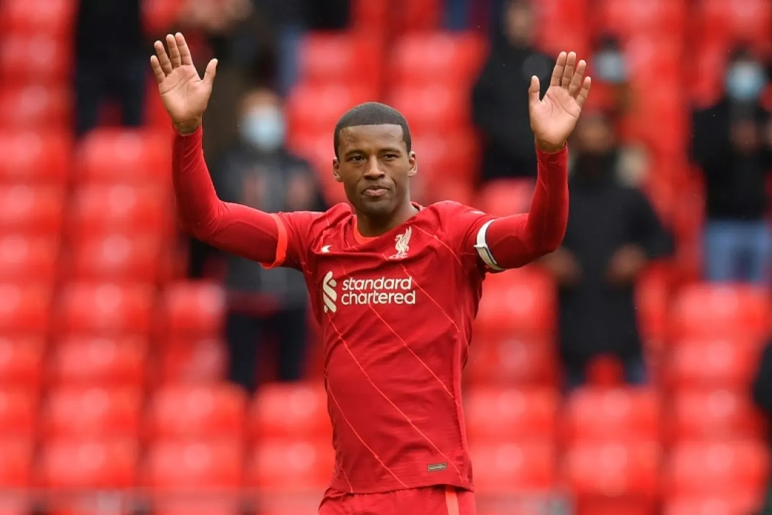 Georginio Wijnaldum is joining PSG from Liverpool on a free transfer. (AFP)