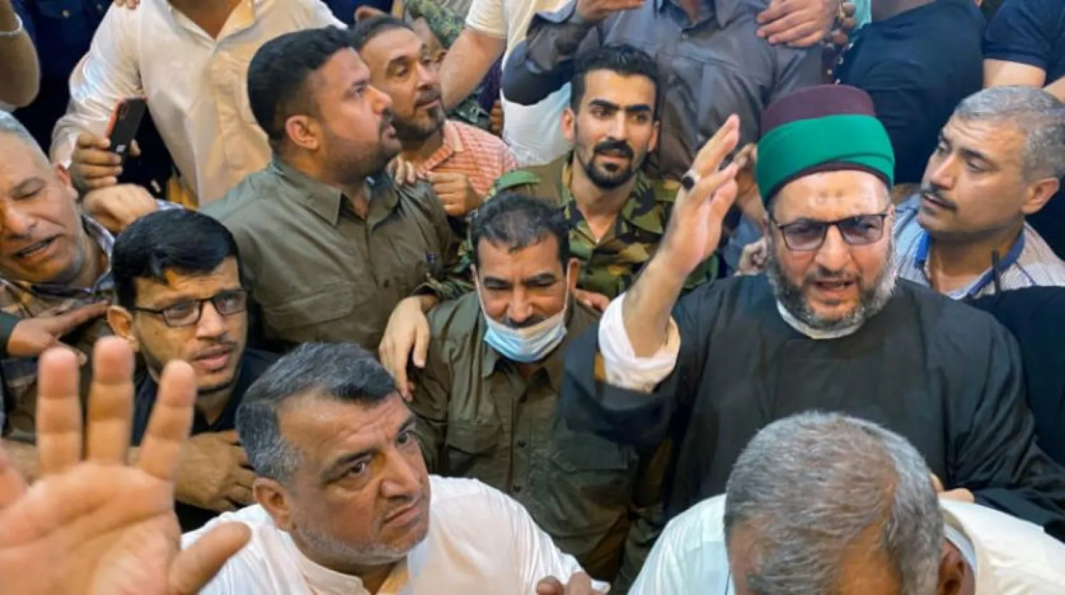 Muslih after his release on Wednesday. (Reuters)