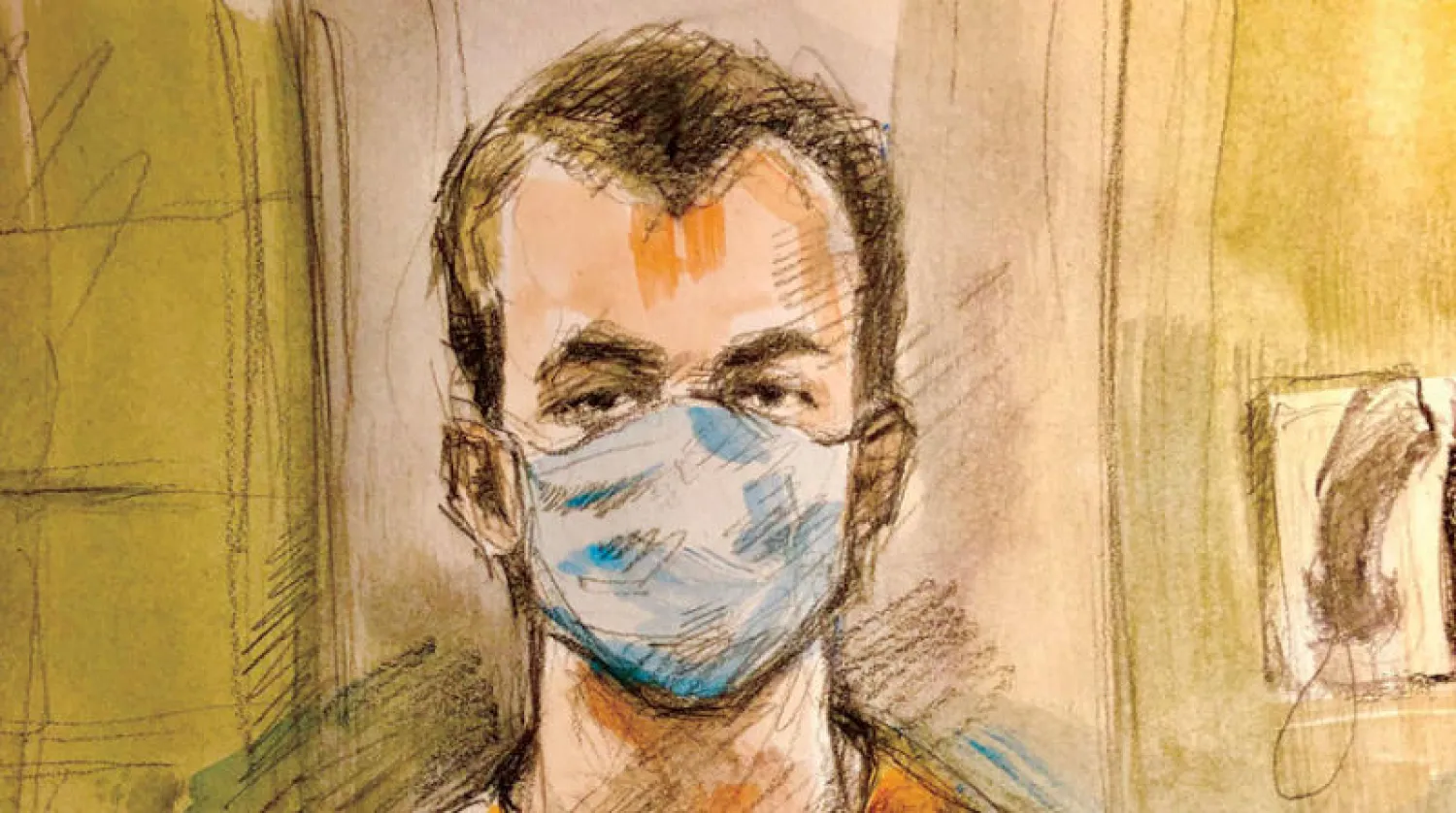 المتهم فيلتمان مثل لدقائق عبر اتصال بالفيديو من السجن خلال جلسة استماع إجرائية (رويترز)