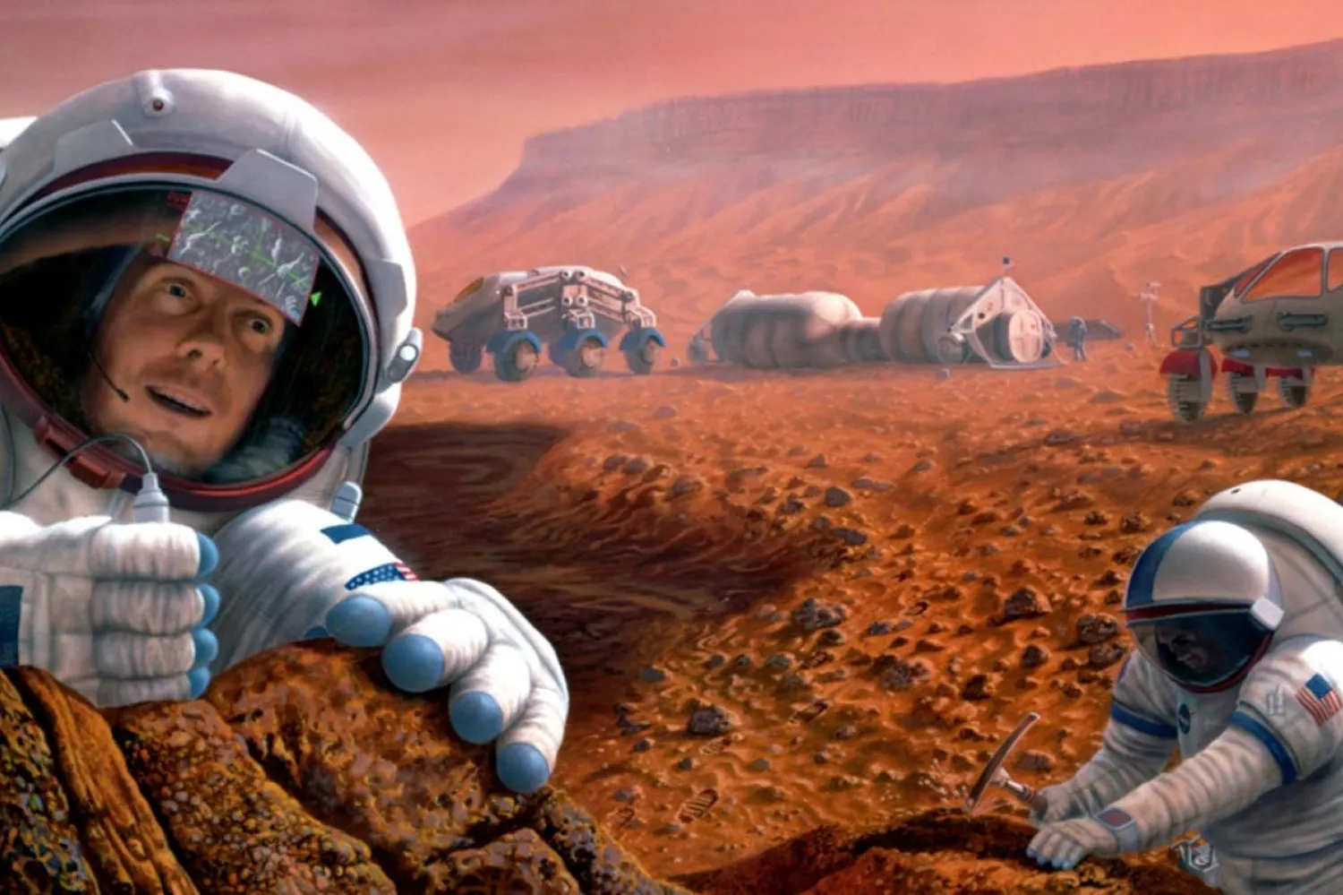 Bilim insanları gelecekte Mars'ta koloni kurmaya ve gezegeni yaşanacak bir yere çevirmeyi hedefliyor (Görsel: NASA)