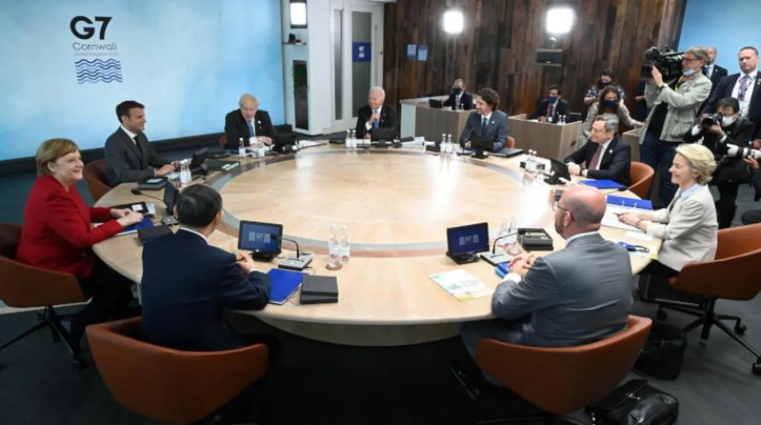 G7 liderlerinden Carbis Bay Resort’taki toplantılarından (Reuters)