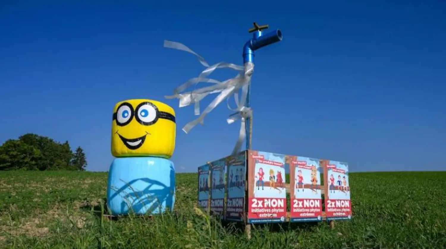 İsviçre’nin batısındaki Fransızca bir seçim afişi (AFP)