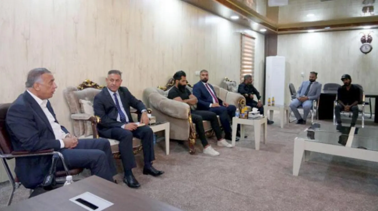 Iraqi PM Kadhimi meets with relatives of slain protesters in the Dhi Qar province. (Iraqi government)