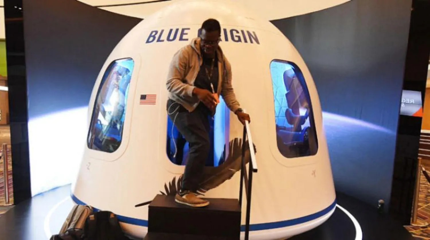 İlk kez uzaya insan taşıyacak olan Blue Origin şirketi. (AFP)