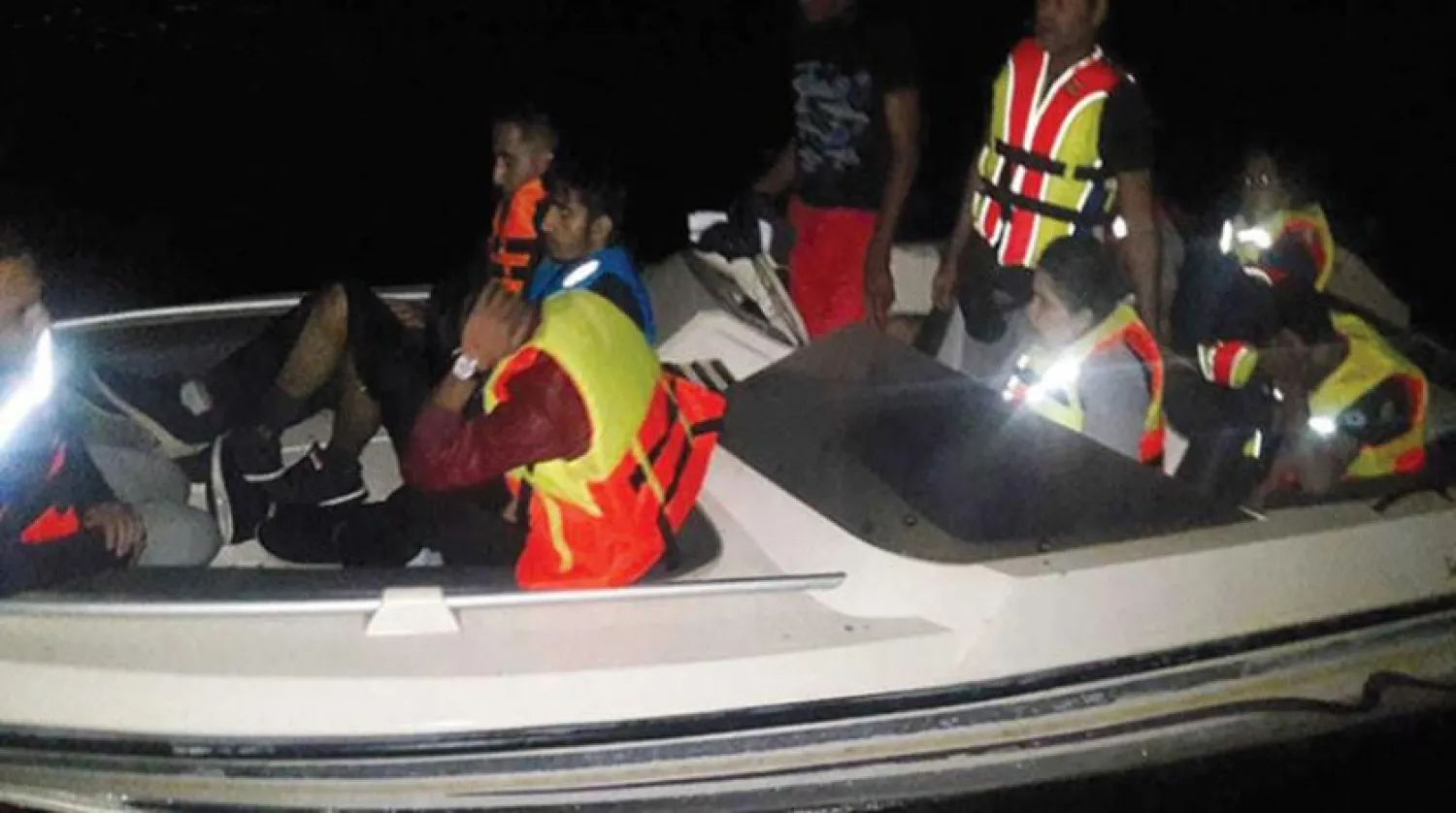 The detained migrants. (Army social media post)