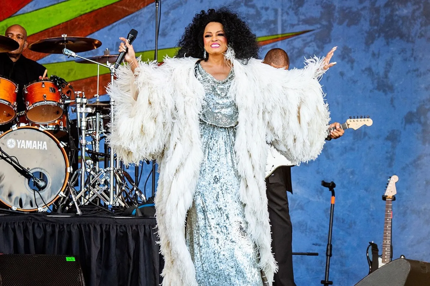 Diana Ross performs at the New Orleans Jazz and Heritage Festival on May 4, 2019 in New Orleans. (AP)