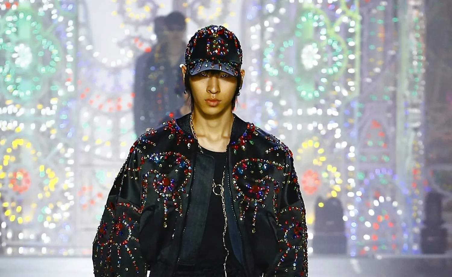 Designers Domenico Dolce and Stefano Gabbana called their collection “light therapy” for a world that has been mostly denied large gatherings for the last 15 months. (Dolce & Gabbana)